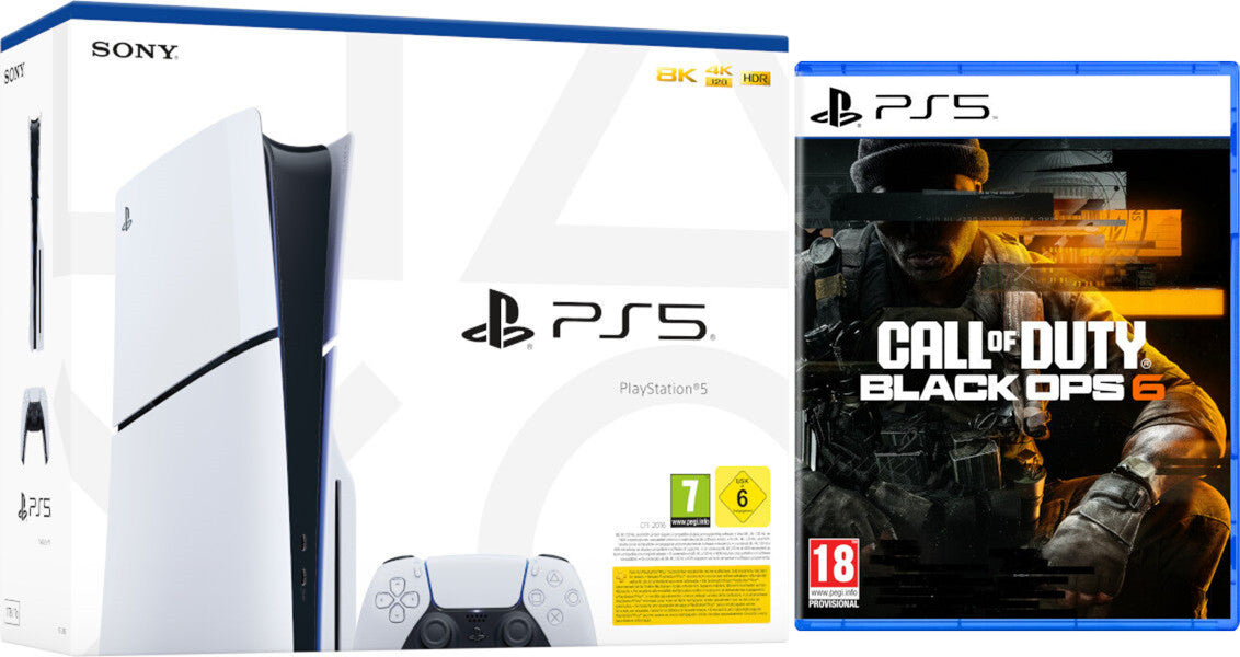 Consola PlayStation 5 Slim WHITE SLIM EDITION + DUALSENSE (1TB) + CALL OF DUTY BLACK OPS 6 Consola PlayStation 5 Slim WHITE SLIM EDITION + DUALSENSE (1TB) + CALL OF DUTY BLACK OPS 6